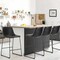 Simple Deluxe Counter Height Chairs Set of 2, 26 Inch Seat Height Island Stools with Back, Faux Leather Counter S 3A88CHAIR6013BLK02 - alternate 4
