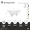 Kingston Brass 61" Cast Iron Oval Double Slipper Clawfoot Tub, 7" Faucet Drillings, White/Polished Brass VCT7DS6130NC2 - alternate 2