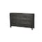 Homeroots 57" Black Solid Wood Six Drawer Dresser 569589 - alternate 3