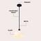 Jonathan Y Solene 11.75" 1-Light Modern Contemporary Adjustable Metal/Glass Dome LED Pendant, Black/White JYL9565C - alternate 6