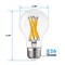 Luxrite Vintage A19 LED Light Bulbs, 75W Equivalent, 4CCT Selectable (2700K/3000K/4000K/5000K), 6PK LR21621 - alternate 4