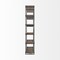 Homeroots 88" Black And Brown Iron and Wood Five Tier Bookcase 380597 - alternate 5