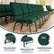 Flash Furniture 18.5"W Church Chair in Green Fabric with Book Rack, 4PK 4-XU-CH-60096-GN-BAS-GG - alternate 5
