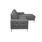Homeroots Dark Gray Polyester L Shaped Two Piece Sofa and Chaise Sectional 473565 - alternate 6