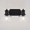 Vaxcel Beloit 2 Light Black Farmhouse Bathroom Vanity Fixture Clear Seeded Glass W0503 - alternate 4