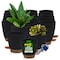 Campior Black Self Watering Pots, Indoor and Outdoor Plant Pots with Wick Rope and Drainage Holes, 20PK CAMPPLTBK94 - alternate 1
