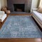 Homeroots 3' X 5' Blue And Gray Abstract Washable Indoor Outdoor Area Rug 615500 - alternate 5