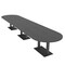 Skutchi Designs Racetrack Conference Table With Power Unit, 48 in W, 192 in L, Grey HAR-RAC-48X192-DOU.BK-WA7949-NA - alternate 1