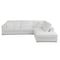 Homeroots White Italian Leather Reclining L Shaped Two Piece Corner Sectional 482256 - alternate 4