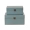 Homeroots Set of Two Blue Wood Box With Lid, 2PK 399678 - alternate 5