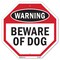 Signmission Warning Beware of Dog, 6 Inch X 6 Inch, Plastic Sign OC-P-6-49 - alternate 1