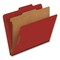 Pendaflex Pressboard Top Tab Folders, 2/5-Cut Tab, Exp 2.5", 2 Dividers, 6 Fasteners, Letter, Bright Red, 10PK 24131P - alternate 3