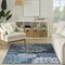 Homeroots 5' X 7' Navy Blue Floral Indoor Outdoor Area Rug 572655 - alternate 6