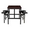 Regency Endure Standing Height Collaborative Table & Chair Set with 4 Pull-Out Stools, Walnut Top 9004-WLT-DVN - alternate 3