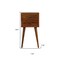 Homeroots 22" Brown Solid Wood Two Drawer Nightstand 701703 - alternate 5