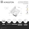 Kingston Brass 22" Cast Iron Single Bowl Wall Mount Kitchen Sink, 2-Hole with Strainer, White/Brushed Nickel KGCKWS2218228 - alternate 2