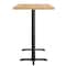 Flash Furniture Bennett 30 in x 60 in Solid Wood Indoor Tabletop in Natural with 22 in x 22 in Bar Height GSF-REC3060-NAT-T2222B-GG - alternate 5