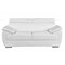 Homeroots 69in White And Silver Faux Leather Loveseat 329524 - alternate 1