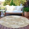 Homeroots 8' Taupe And Brown Round Abstract Washable Indoor Outdoor Area Rug 609584 - alternate 6