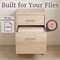 Lavish Home 2 Drawer File Cabinet Wooden Small Filing Cabinet with 2 Storage Drawers and Adjustable File Bar 80-FC-WOOD - alternate 4