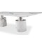 Homeroots 120" White Marble Double Pedestal Base Dining Table 370724 - alternate 4