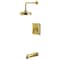 Kingston Brass Single-Handle Pressure Balanced Tub and Shower Faucet, Brushed Brass KB5897NDL - alternate 1