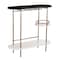 Homeroots Gold Black and White Metal Oval Bar Cart With Wine Storage 402550 - alternate 1