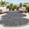 Jonathan Y Jasper Modern Rustic Abstract Dark Gray/Gray 6 ft. x 9 ft. Indoor/Outdoor Shaped Area Rug SHP101A-6 - alternate 1