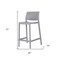 Homeroots Set of Four 26" Gray Heavy Duty Plastic Low Back Outdoor Counter Height Bar Chairs 565368 - alternate 3
