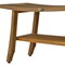 Homeroots Compact Curvilinear Teak Shower Outdoor Bench With Shelf In Natural Finish 376739 - alternate 3