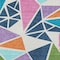 Homeroots 8' X 10' Dark Blue Green And Pink Geometric Washable Indoor Outdoor Area Rug 600411 - alternate 5