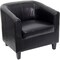 Flash Furniture Transitional Lounge Chair, Black Back, 29-3/4 in W 29" L 28" H, Sloping, Leather Seat BT-873-BK-GG - alternate 1