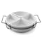 Gibson Gracious Fine Ceramic Dining Four Section Tray Set with Metal Rack in White 92605.05 - alternate 3