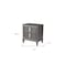 Homeroots 29" Dark Gray Solid Wood and Wood Two Drawer Nightstand 399260 - alternate 3