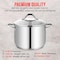 Bakken-Swiss Deluxe 8-Quart Stainless Steel Stockpot with Tempered Glass Lid, Heavy Duty BKSSQ8 - alternate 2