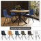 Leisuremod Markley Modern Leather Dining Chair with Metal Legs, Peacock Blue MC18BU - alternate 5