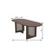 Homeroots 79" Brown Solid Wood and Rattan Sled Base Oval Dining Table 712184 - alternate 2