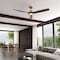 Vaxcel Niles, 60 in, Satin Brass Ceiling Fan, Dark Elm Blades, LED, Remote, DC Motor F0135 - alternate 5