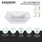 Kingston Brass 66-Inch Acrylic Oval Rectangular Double Ended Pedestal Tub with Drain, No Faucet Drillings VTSQ663124C422 - alternate 3