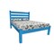 Homeroots Caribbean Blue Solid Wood Full Bed Frame 546749 - alternate 1