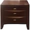 Homeroots 25" Espresso Three Drawers Solid Wood Nightstand 285546 - alternate 1