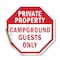 Signmission Private Property Campground Guests, 10 Inch X 10 Inch, Vinyl Decal OC-D-10-31 - alternate 1