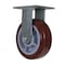 Vestil Polyurethane Rigid Caster 6 In. Diameter x 2 In. Width 720 Lb. Capacity Maroon/Gray CST-VE-6X2PUP-R - alternate 4