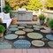 Homeroots 8' X 10' Black Fern Green And Teal Blue Geometric Washable Indoor Outdoor Area Rug 630558 - alternate 5