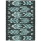 Homeroots 8' X 10' Teal Blue Aqua And Charcoal Southwestern Washable Indoor Outdoor Area Rug 587833 - alternate 5