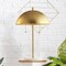 Jonathan Y Ella 20.7" Dome Metal with Marble Base LED Table Lamp, Gold/White JYL1071A - alternate 5