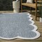 Jonathan Y Alice Classic Cottage Two-Tone Scalloped Turquoise/Cream 5 ft. x 8 ft. Shaped Area Rug SHP103D-5 - alternate 4