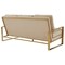 Leisuremod Jefferson Contemporary Velvet Sofa with Gold Frame, Beige JAG77BG - alternate 4