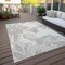 Homeroots 3' X 5' Ivory Beige And Taupe Floral Washable Indoor Outdoor Area Rug 589542 - alternate 2