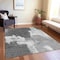 Homeroots 3' X 5' Gray And Smoky Black Abstract Washable Indoor Outdoor Area Rug 609166 - alternate 3